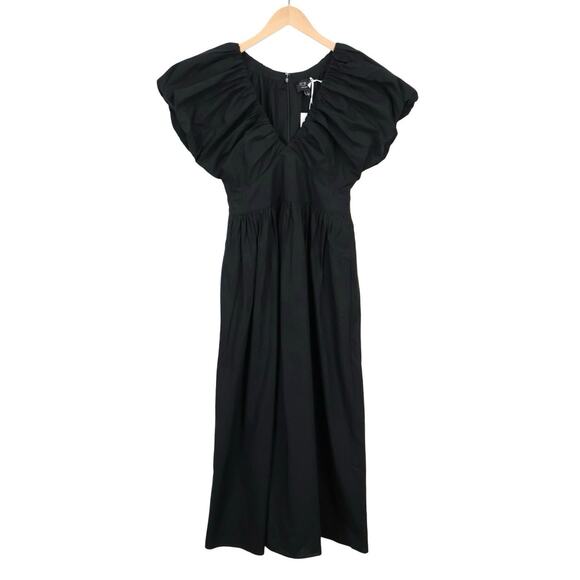 NWT J.Crew Collection Cecily Dress In 100% Cotton Poplin Lined Black Size 6 - Picture 4 of 10